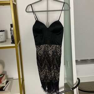Black corset lace dress